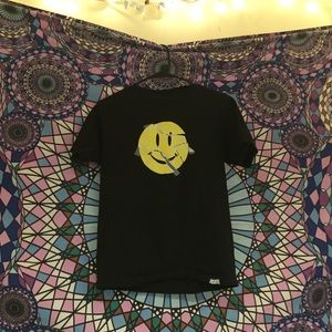 taped together smiley t-shirt!
